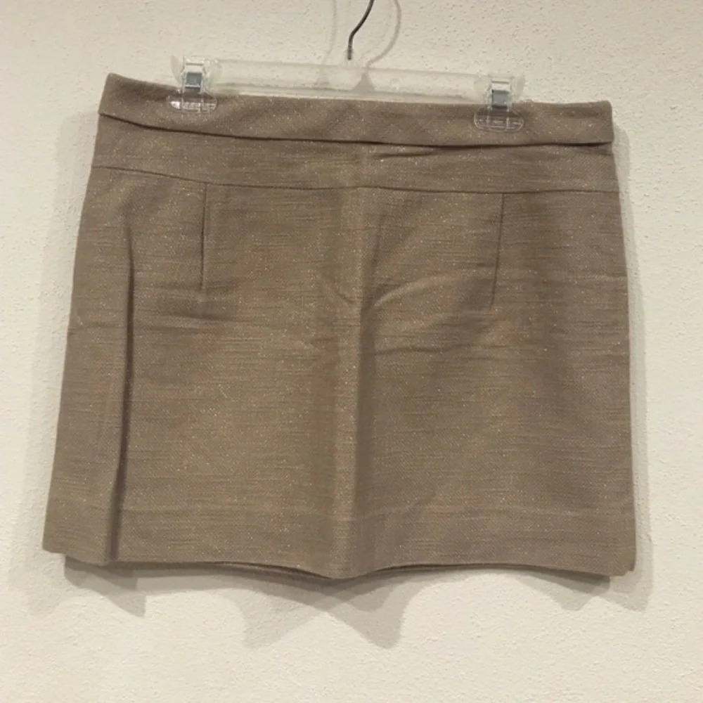 J. Crew Linen Tweed Mica Mini Sparkle Skirt Size 10 EUC
